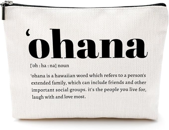 CQM Ohana Definition Hawaiian Gifts Makeup Bag Hawaii Cosmetic Bag