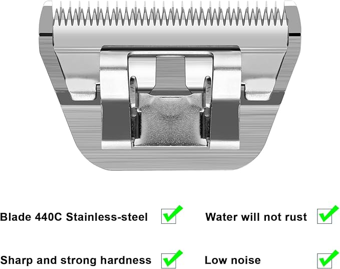 Dog Grooming Wide Blades Set,Compatible with Andis,Oster,Wahl KM10 Clippers