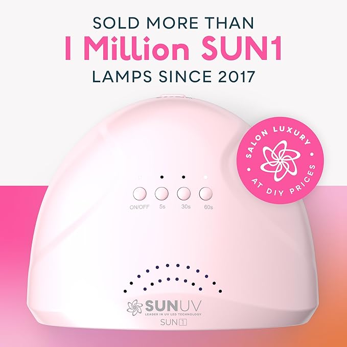 SUNUV UV Light for Gel Nails, Professional UV LED Nail Lamp SUNONE Pink