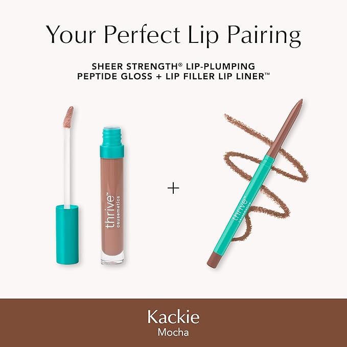 Thrive Causemetics Lip Filler Plumping Lip Liner, Mocha Shade