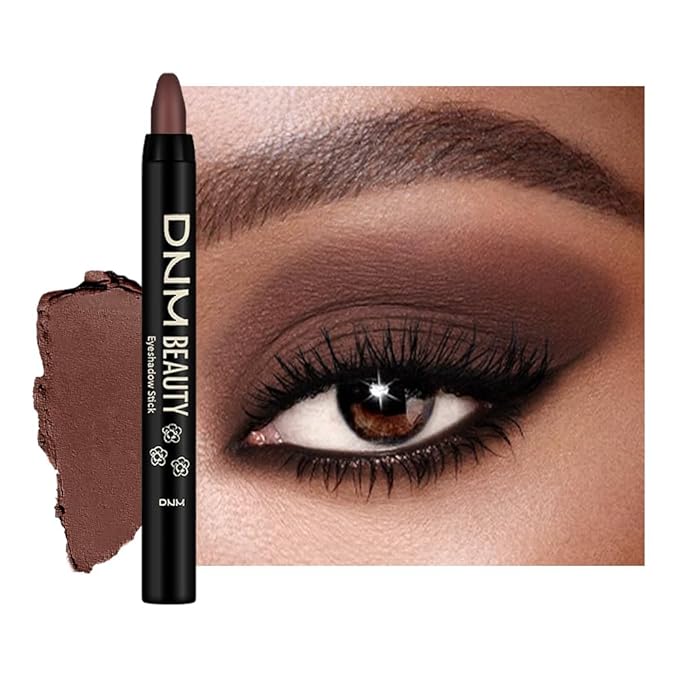 Kaely Cream Eye Shadow Sticks, Mocha Reddish Matte Eyeliner Pencil Eyeshadow Palette Makeup, Eye Highlighter Brightener Stick for Older Women Waterproof Pigmented, sombras para ojos, New-66