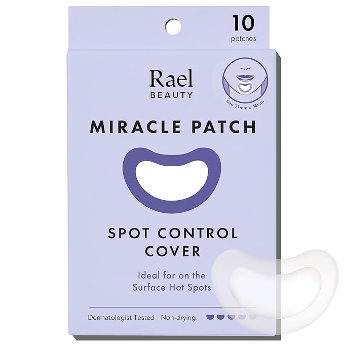Rael Miracle Spot Control Cover Hydrocolloid Strips Pimple Patches (10 Ct)