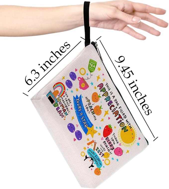 Teacher Appreciation Gifts Funny Makeup Bag Thank You Gifts Cosmetic Bags