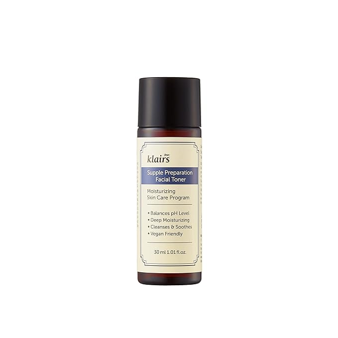 DearKlairs Supple Preparation Facial Toner, pH Balance, Moisturizer, Korean Skincare, Non-Sticky, for Sensitive Skin Face, K-Beauty, 1.01 Fl Oz