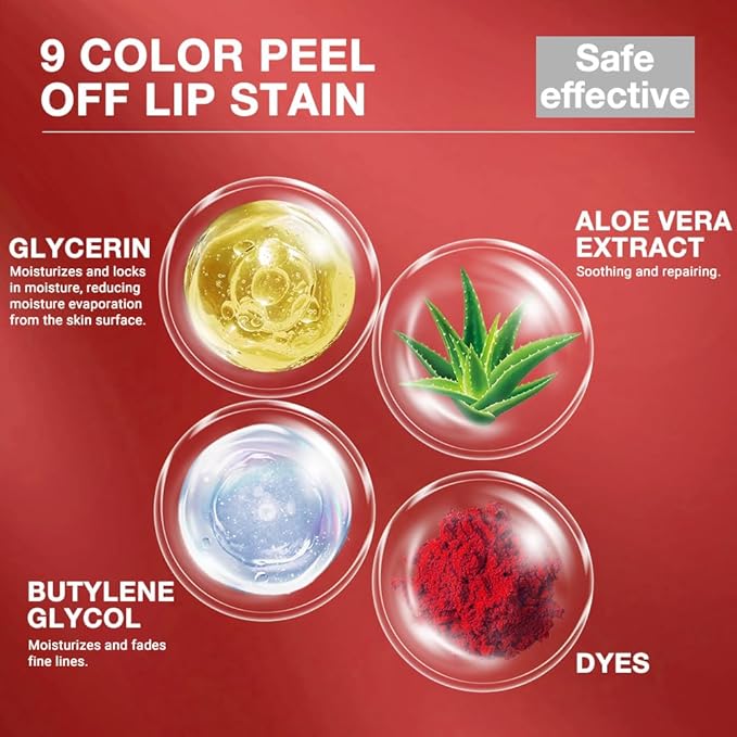 evpct Orange Coral Lip Stains Peel off, Peel off Lip Liner Tattoo Lip Stain Tint Gloss Marker Makeup, Long Lasting Waterproof 24 Hours Matte Finish Transfer-proof Pigmented Color Stay Lipsticks, 115#