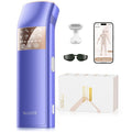 TRIPLE-Pulse IPL Laser Hair Removal, Comfort 37°F Sapphire Ice Cooling Hair Removal Device for Women and Men, Effective, Permanent, Alternative to Salon Hair Removal at Home (Purple)
