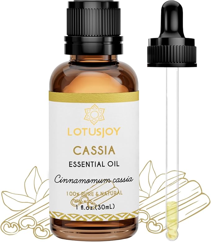 LOTUSJOY Cassia Cinnamon Bark Essential Oil, for Spray, Anointing,1 Oz