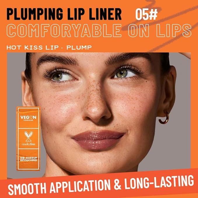 KXmzeG Matte Lip Liner Pencil for Shaping Lips, Retractable Creamy Brown Crayon LipLiner Pencil, Long Lasting Waterproof Lipstick Lip Liner Makeup, Vegan Beauty 05#