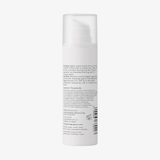 Geek & Gorgeous A-Game 5-0.05% Retinal Facial Serum - Lightweight Formula for Smoother, More Radiant-Looking Skin - 1 oz