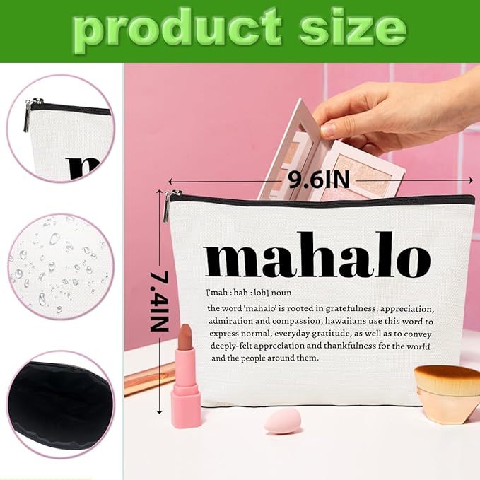 CQM 4pcs Hawaiian Gifts Makeup Bags Hawaii Cosmetic Bag Hawaiian Souvenirs