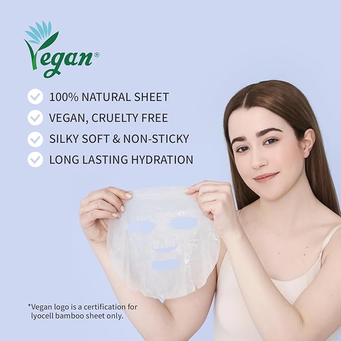 #OOTD Sheet Mask Kit with Collagen,Cica,Ceramide,Vitamin C,Retinol(5-Pack)