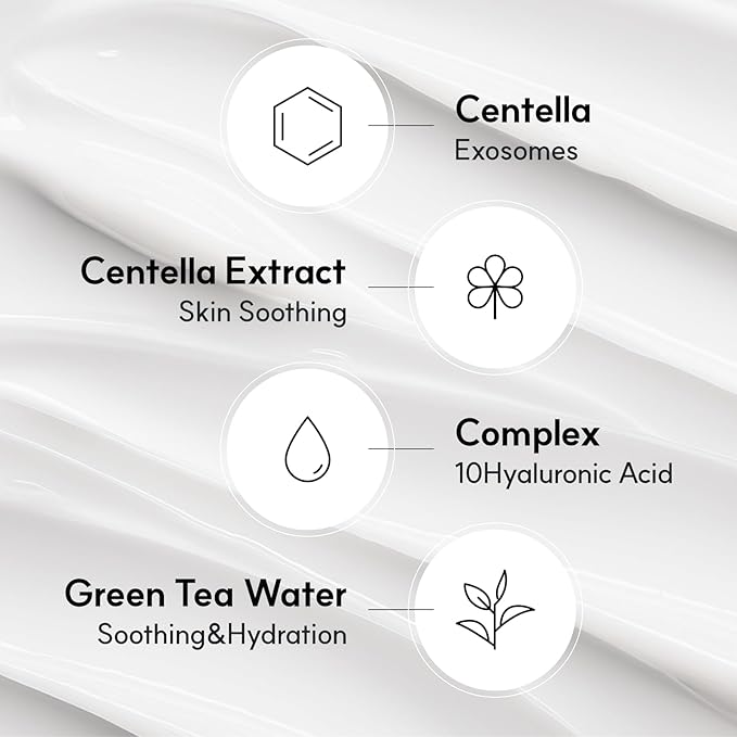 NEUL20S Centelsome 5X Soothing Cream 1.69 fl oz/50ml | Face Moisturizer for Skin Regeneration, Hydration, Blemish Spot Treatment, Korean Skincare, Centella Asiatica, Niacinamide, Exosomes, Panthenol
