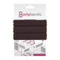 Burlybands Elastic Hair Ties No Damage for Thick Heavy Hair, Brown 3 Pack