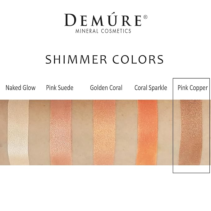 Demure Mineral Make Up (Pink Copper) Eye Shadow, Loose Shimmer Eyeshadow, Glitter Eyeshadow, Professional Makeup
