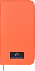 Shears Professional Leather 5 Scissor & Shear Storage Case for Hairstylist - Hairdresser -Scissor Holder Perfect for home-saloon use (Orange)