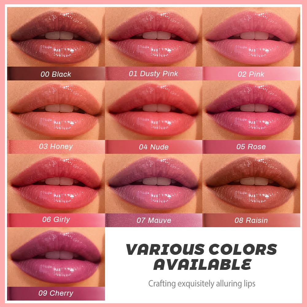 HHLTOH Girly Honey Lipstick Tinted Lip Balm - Shine Moisturizing Lipstick for Women, Natural Nourishing Hydrating Lip Gloss Stain for Dry Lips, Tint Sheer Lightweight Makeup, Vegan - 1Pc #06 Girly
