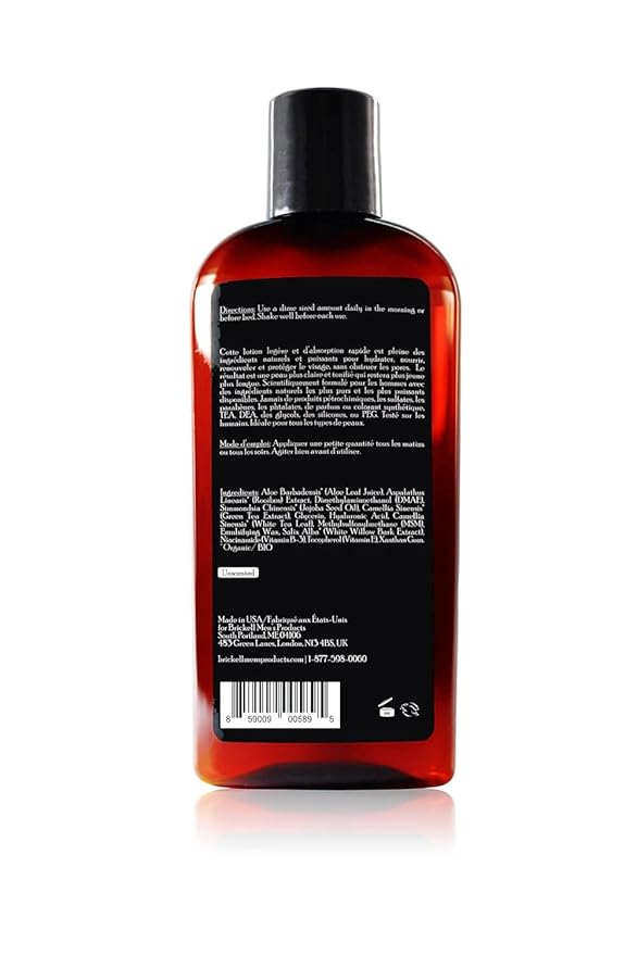 Brickell Men's Daily Essential Face Moisturizer for Men, Fast-Absorbing Face Lotion with Niacinamide, Green Tea, and Hyaluronic Acid, 4 Ounce, Scented