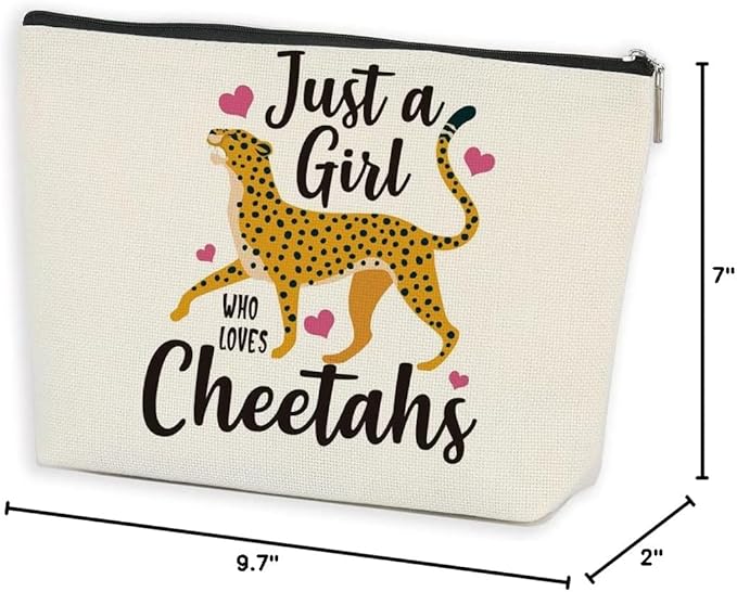 Cheetah Print Makeup Bag Cheetah Animal Lovers Gifts for Women