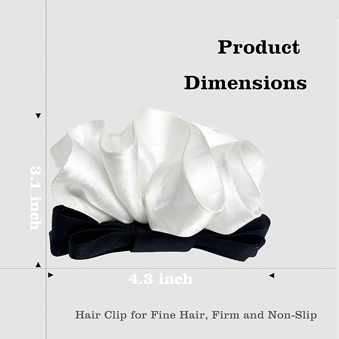 VG·Lumina Banana Clip for Women Girl Accessories Flower No Crease Thin Curly Fine Long Hair Claw Clips Decorations Ponytail non Slip Snap Hair Clips