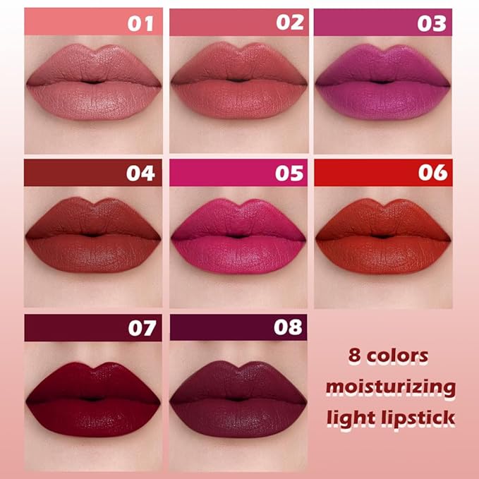 QIDSTERS Matte Lipstick Crayon for Women, Rouge Red Lip Stick Pencil 24 Hour Long Lasting Waterproof, Non-Drying Hydrating Formula Lip Gloss Makeup, Vegan & Cruelty-Free, 06