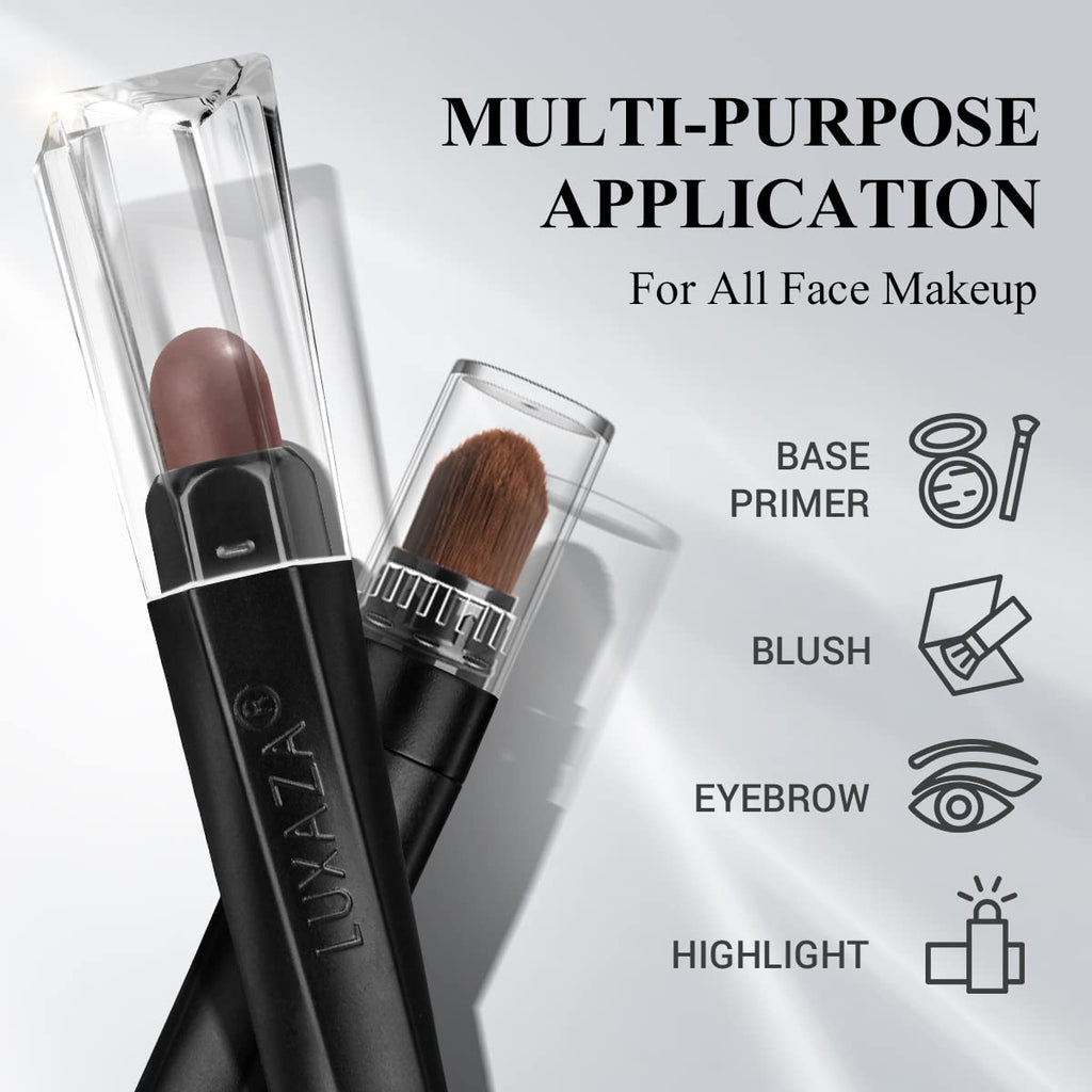 LUXAZA 3 Pcs Cream Eyeshadow Stick Quick Makeup Set Nude Brown Neutral
