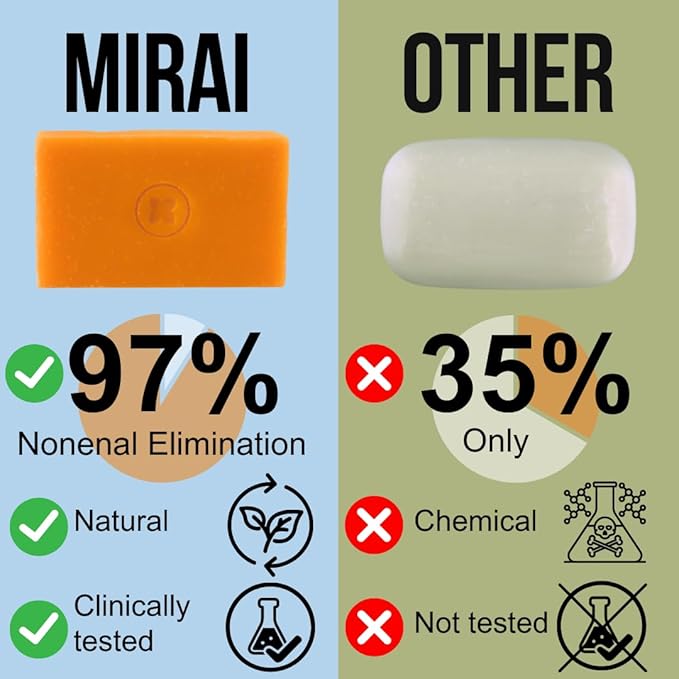 Mirai Clinical Persimmon Soap for Old People Smell, Nonenal® Solution, 100g