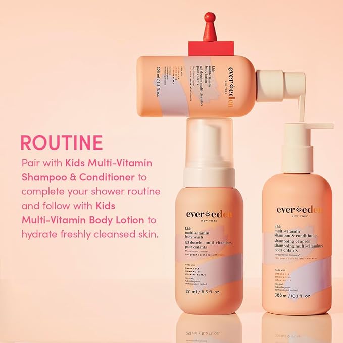 Evereden Multi-Vitamin Kids Body Wash, Dermatologist-Tested, EWG Verified