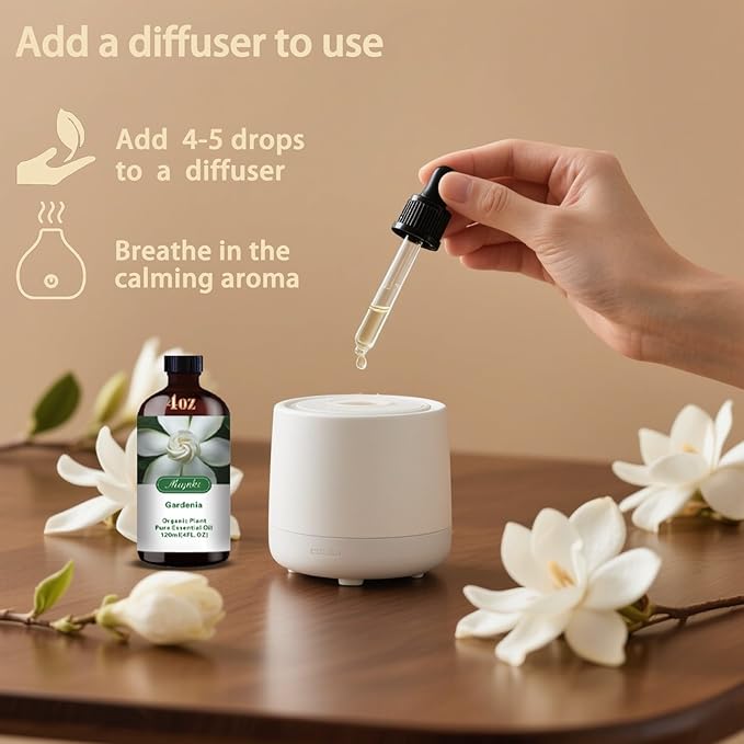 MLYNKL Gardenia Essential Oil,Gardenia Oil for Massage Home,4 fl oz