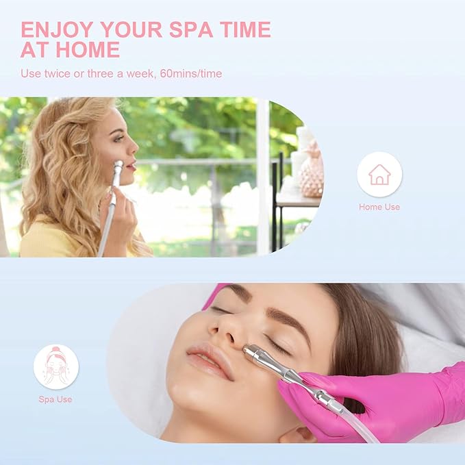 AIMENGXI Diamond Microdermabrasion Machine Professional Beauty Facial Skin Care Equipment Microdermabrasion Device with Vacuum Spray for Salon Personal Home Use(Strong Suction Power: 65-68cmhg)