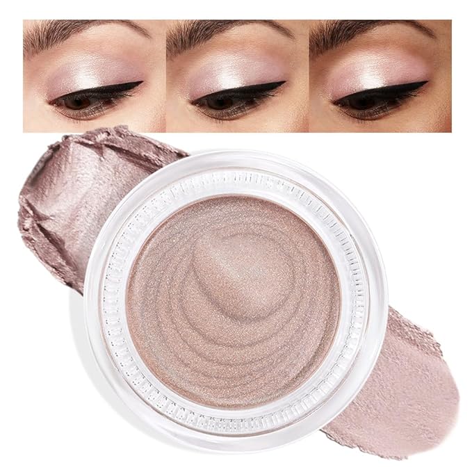 FeiCuiYun Cream Glitter Light Champagne Shimmer Metallic Eyeshadow Palette Makeup For Mature Women, Mini Instant Holographic Eyeshadow, Sombras Crema Para Ojos, Talc, Paraben & Cruelty Free, 730