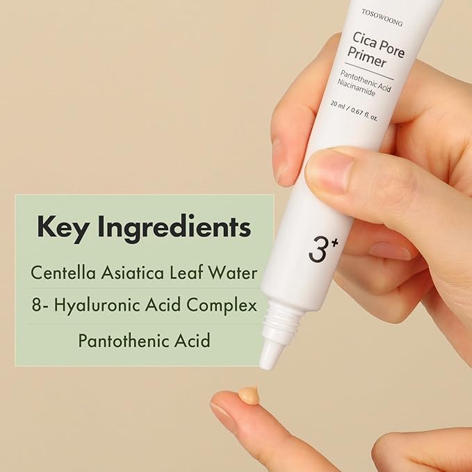 TOSOWOONG Cica Pore Primer, Pore Minimizer for Oily Skin, Fine Lines