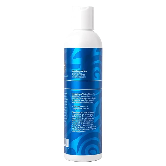 Ancient Minerals Magnesium Gel, Zechstein Chloride, for Massage, 8oz