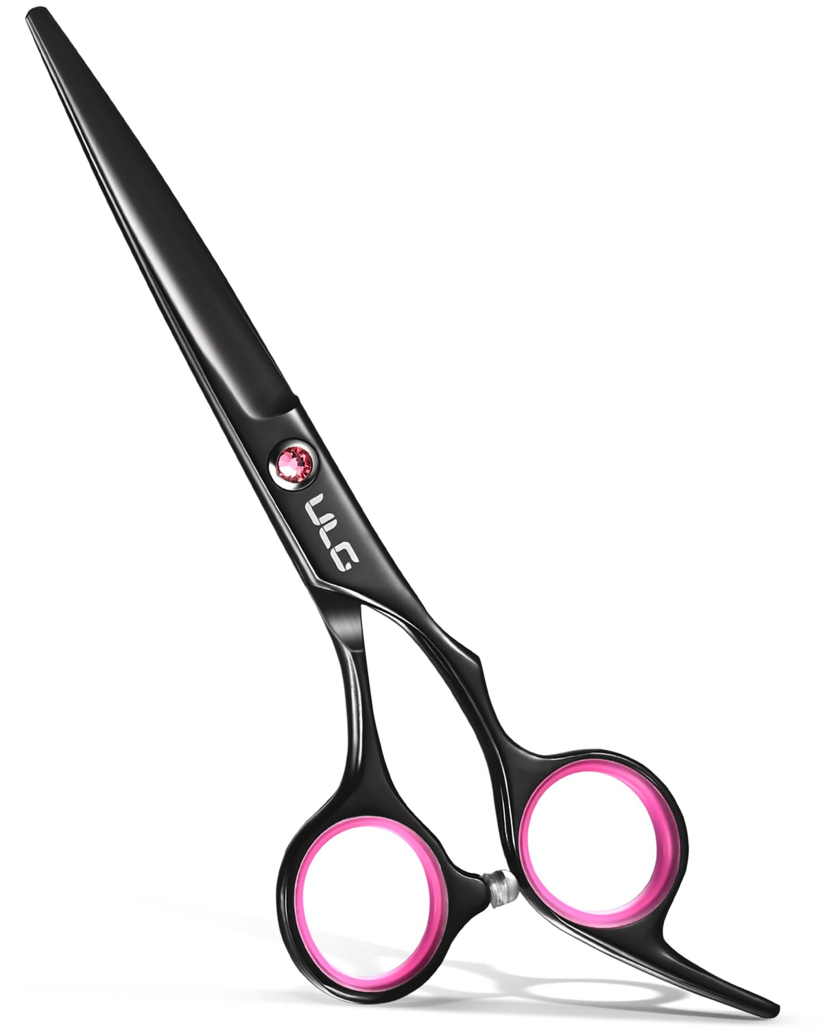 Hair Cutting Scissors, ULG Hair Shears 6.5 inch Hairdressing Hair Scissor, Salon Razor Edge Hair Cutting Shears, Japanese Stainless Steel Haircut Scissors with Detachable Finger Gold