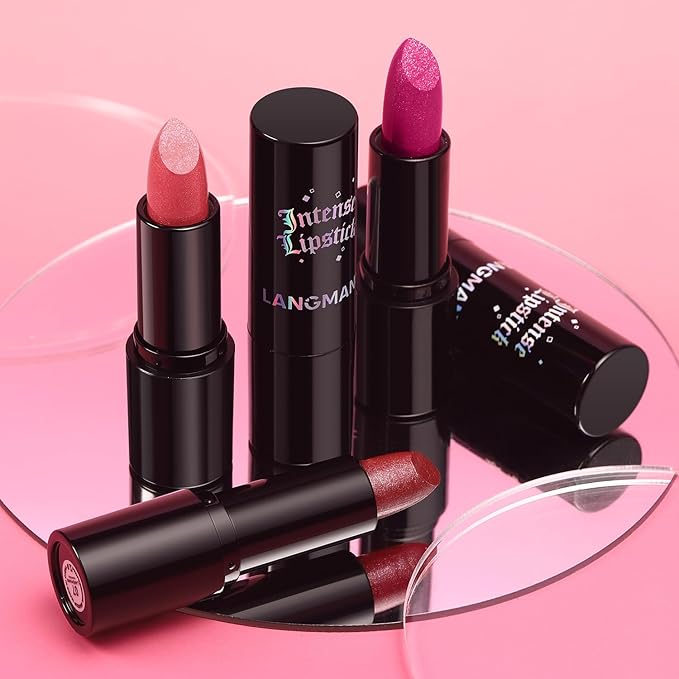 Jolilab Sparkling 7 Pcs Set Lipstick Lip Gloss Long Lasting Waterproof Moisturizer Lip Balm Glitter Shimmer Metallic Lipstick, Diamond Shiny Bold Glow Goth Lipstick for Women Girls, Non-sticky