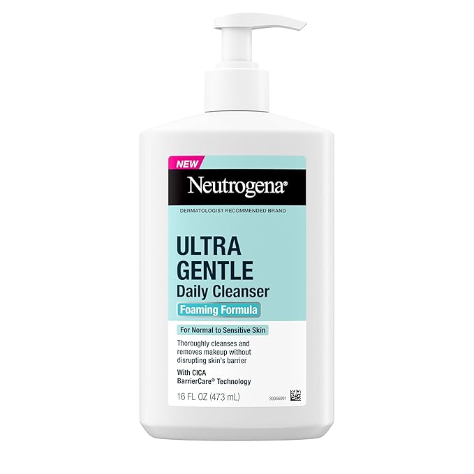 Neutrogena Ultra Gentle Foaming Facial Cleanser, Fragrance Free, 16 fl. oz