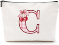 CQM Cherry Bag Initial C Makeup Bag Cherry Gifts for Women Cosmetic Bags