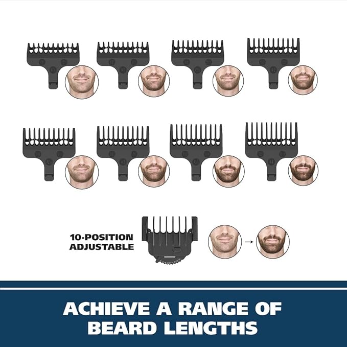 Wahl USA Stainless Steel Lithium-Ion Cordless Beard Trimmer for Men