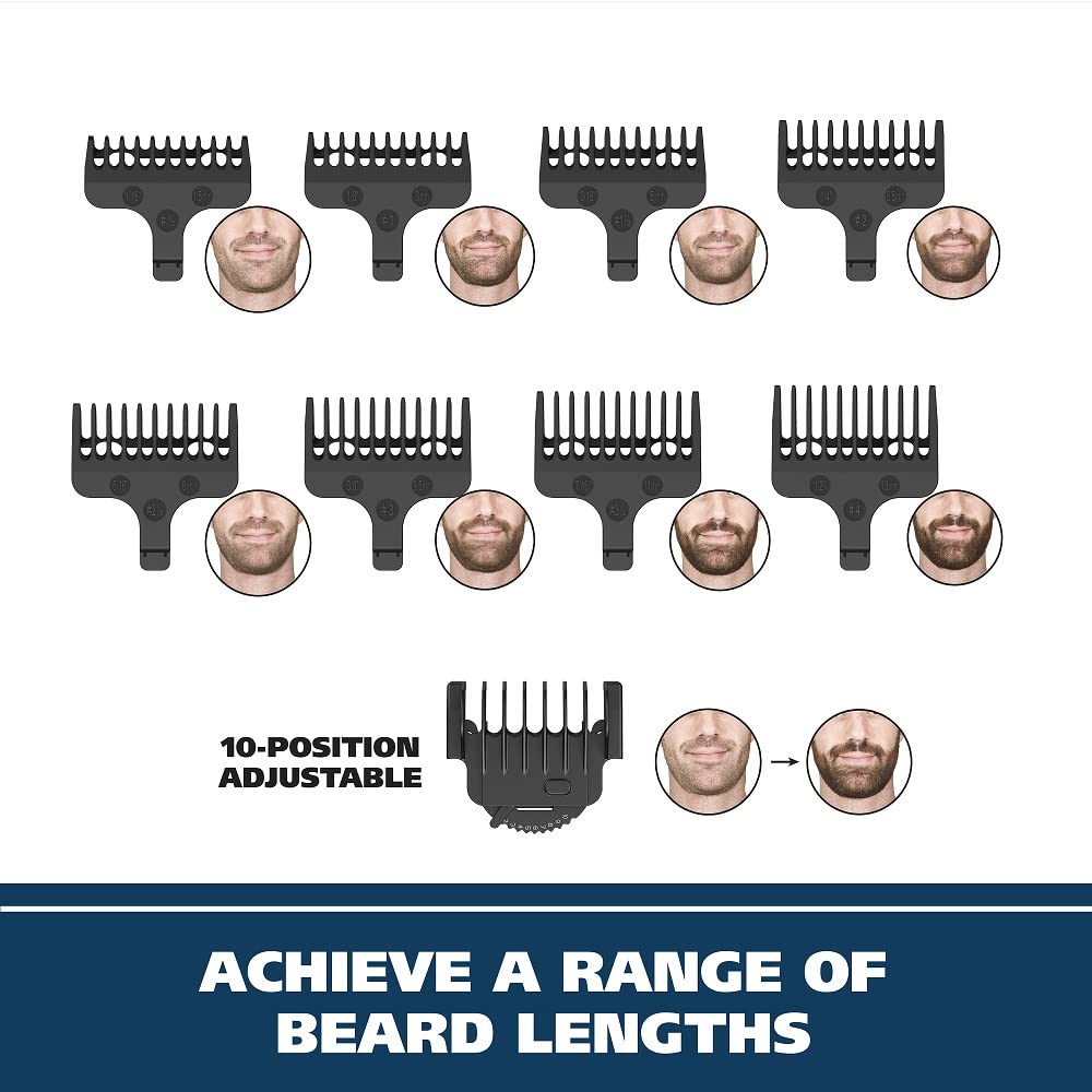 Wahl USA Stainless Steel Lithium-Ion Cordless Beard Trimmer for Men