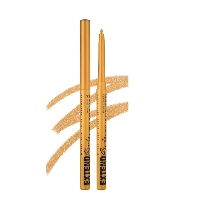 Mefyhtune Gold Cream Eyeliner Pencil Waterproof Retractable Gold Gel Eyeliner Smudge-proof Hypoallergenic (03#)
