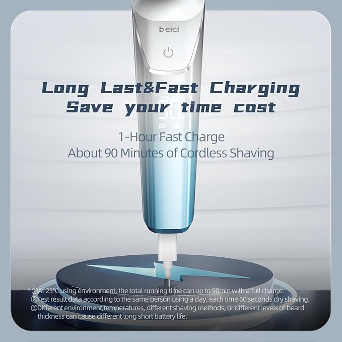 Men's Shaver Electric Rotary Razor 3D Floating Cutter Head Waterproof Shaving with Led Display X3 Series Gift