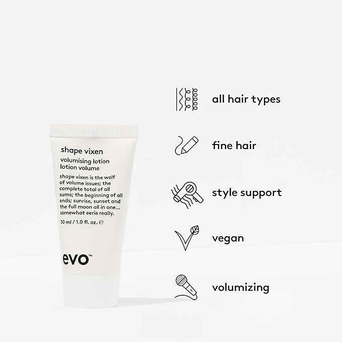 Evo Volumizing Introduction Set - Sulfate-Free Shampoo, Conditioner, Root Spray & Styling Lotion For Fine Hair - Travel Size