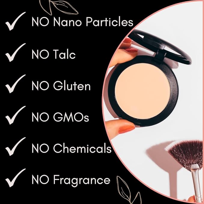 Organic Pressed Setting Powder, Talc-Free, Translucent Matte Finish, Medium