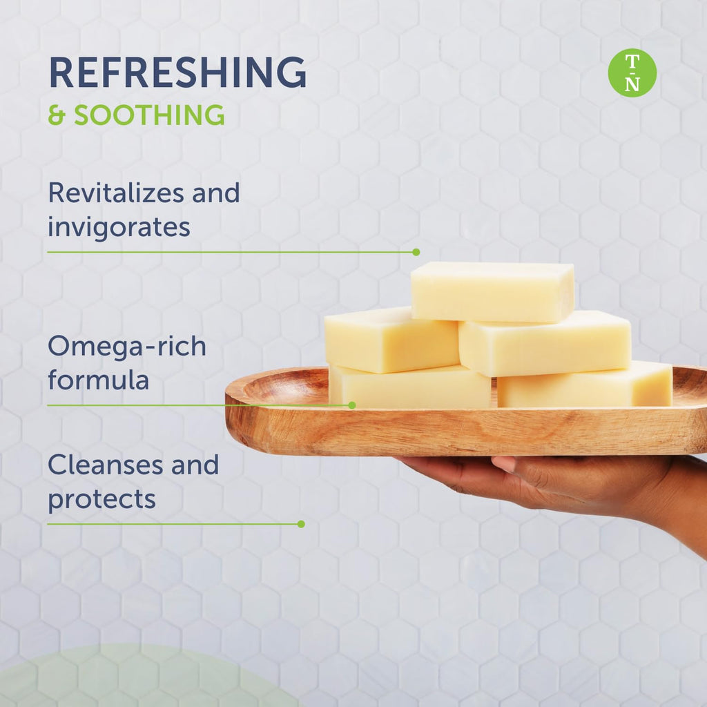 Truremedy Naturals Tea Tree Soap Bar 2-Pack, infused with Peppermint & Eucalyptus – Refreshing Foot and Body Cleanser for Men and Women, 4 oz