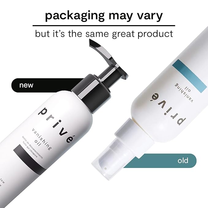 Prive Vanishing Hair Oil - Lightweight Anti Frizz Oil for Shine and Smoothness - Hydrating Hair Oil with Baobab, Kukui and Carrot Seed Oils - Non Greasy, Vegan - 4 oz