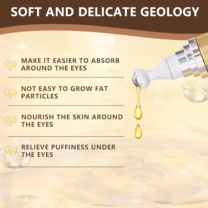 Soulight 5% Caffeine Eye Serum Anti Aging, Eye Cream Reduce Dark Circles, Puffiness, Fine Lines, Wrinkles, Hyaluronic Acid Niacinamide Eye Moisturizer with 360° Massage Ball, Eye Balm for Men & Women
