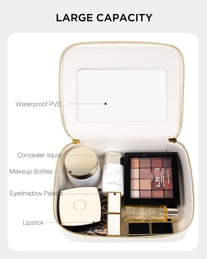 FFpaw Clear American Mahjong Tile Bag, Travel Makeup Bag Cosmetic Organizer Case Waterproof Skincare Toiletry Bag with Zipper Portable Make Up Pouch Compact Car Organizer Bag for Essentials