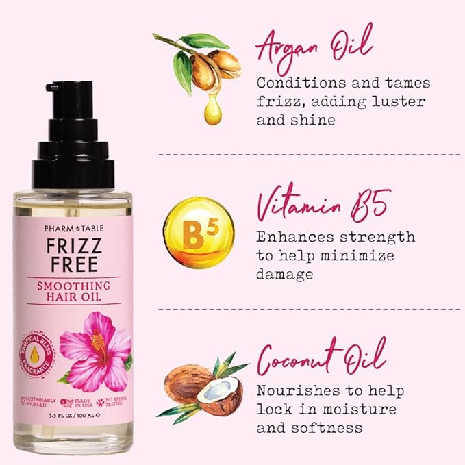 PHARM TO TABLE Frizz Free Smoothing Hair Oil