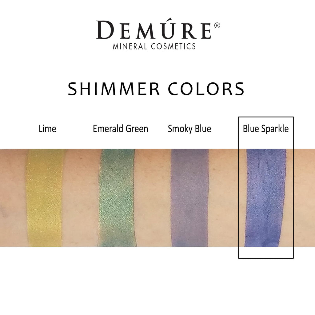 Demure Mineral Make Up Eye Shadow (Blue Sparkle), Shimmer Eyeshadow, Loose Powder, Glitter Eyeshadow, Eye Makeup, Professional Makeup