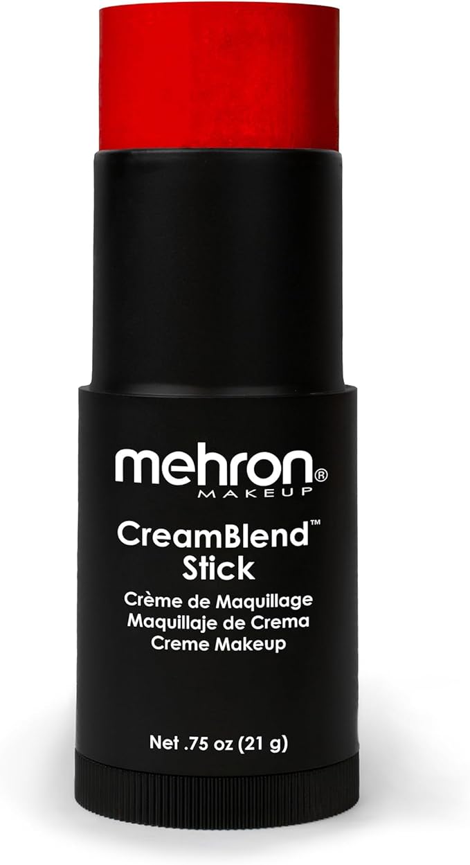 Mehron Makeup CreamBlend Stick - RED, Cream Face Paint