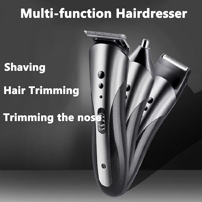 HUSIVZI Trimmer for Men, Men's Beard Trimmer, Hair Clippers, Nose Hair Clippers, 3 in 1 Men's Grooming Kit for Smooth, No-Nick Shaving, Lightweight with USB Rechargeable, Men Gift